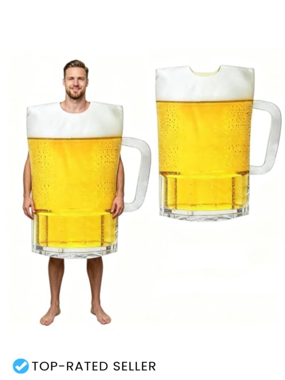 Adult Beer Mug Costume One Size Fits Most Oktoberfest Halloween Party Outfit